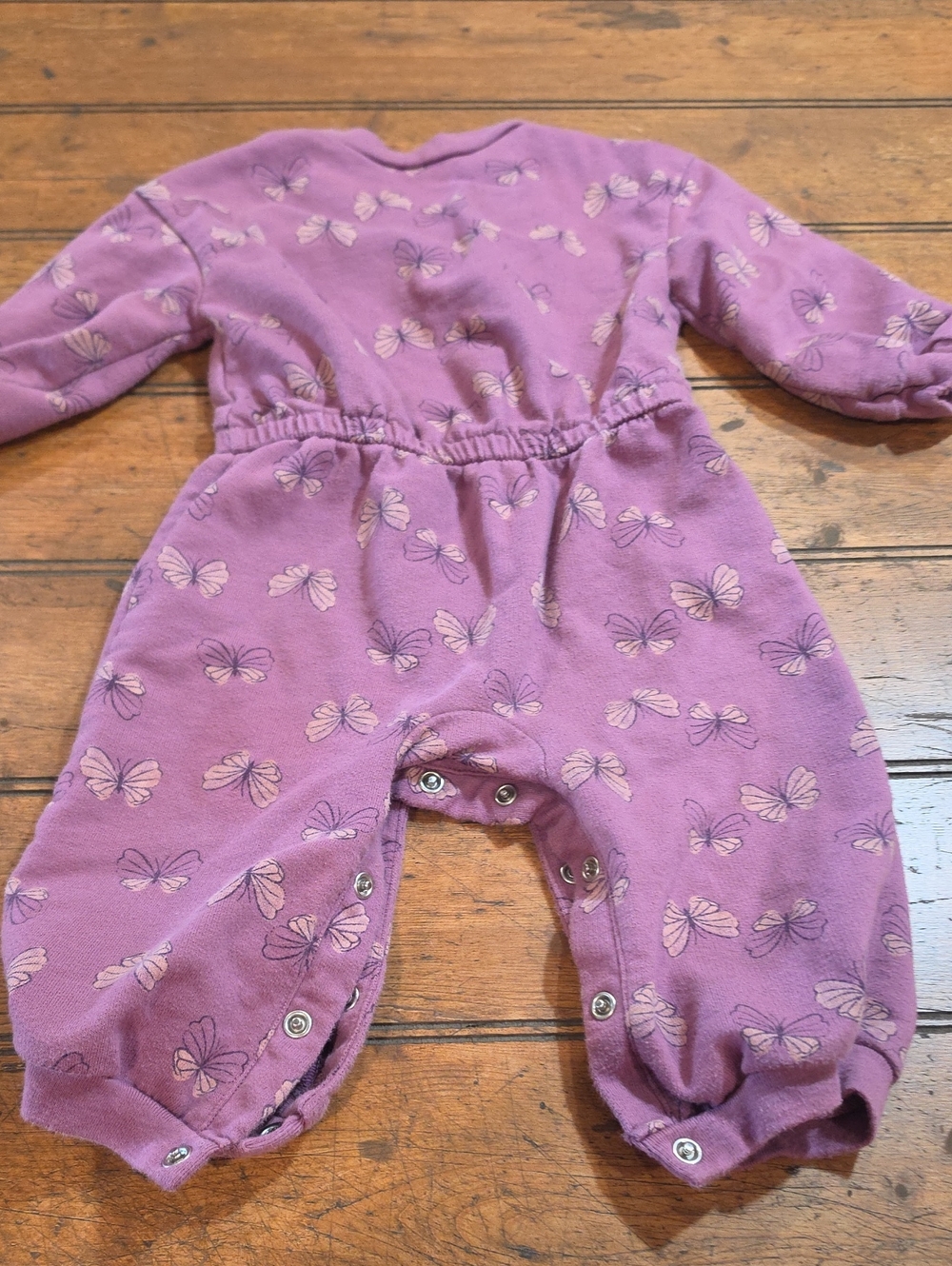 Carter's Lavender Butterfly Fleece One-Piece